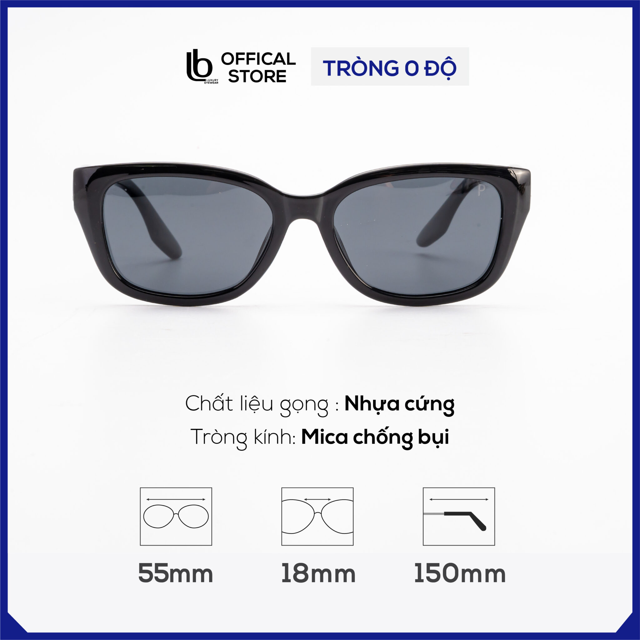 Kính mát nữ LB Eyewear 8758 kính râm chống tia UV thời trang, dáng tròn phù hợp nhiều khuôn mặt
