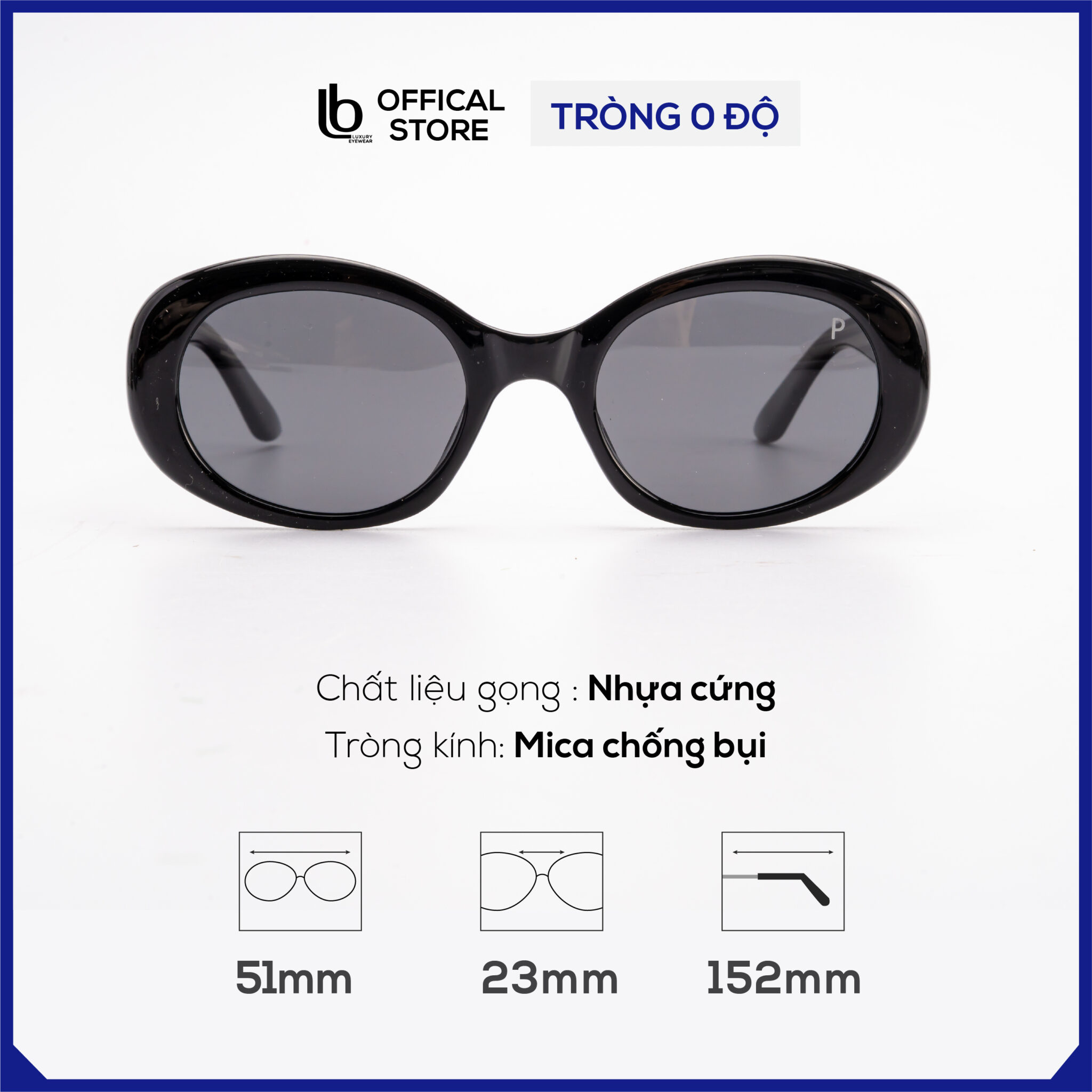 Kính râm nam nữ LB Eyewear 8858 gọng kính phi công chất liệu kim loại, chống tia UV, chống nắng