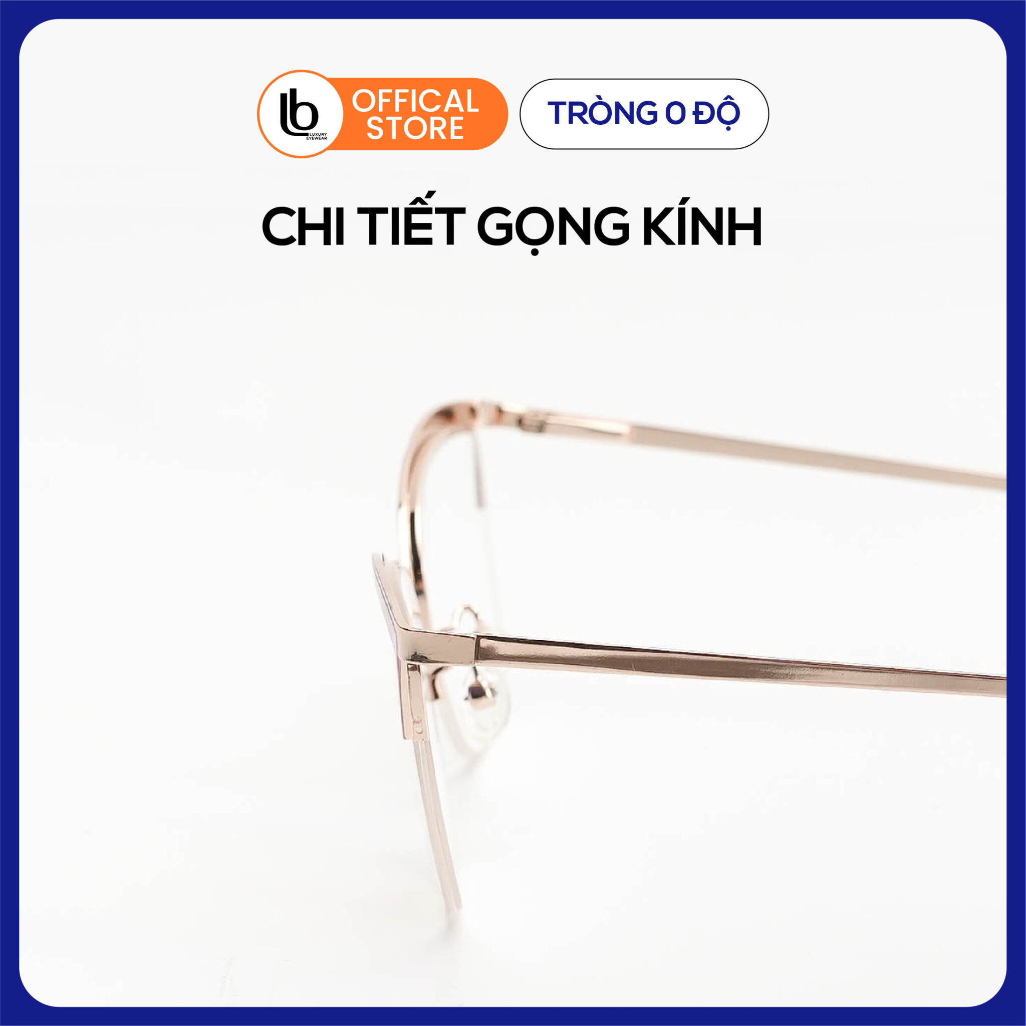 Kính cận mắt mèo LB Eyewear 9814 gọng kính kim loại thời trang nam nữ, có thể lắp tròng cận, phù hợp nhiều dáng mặt