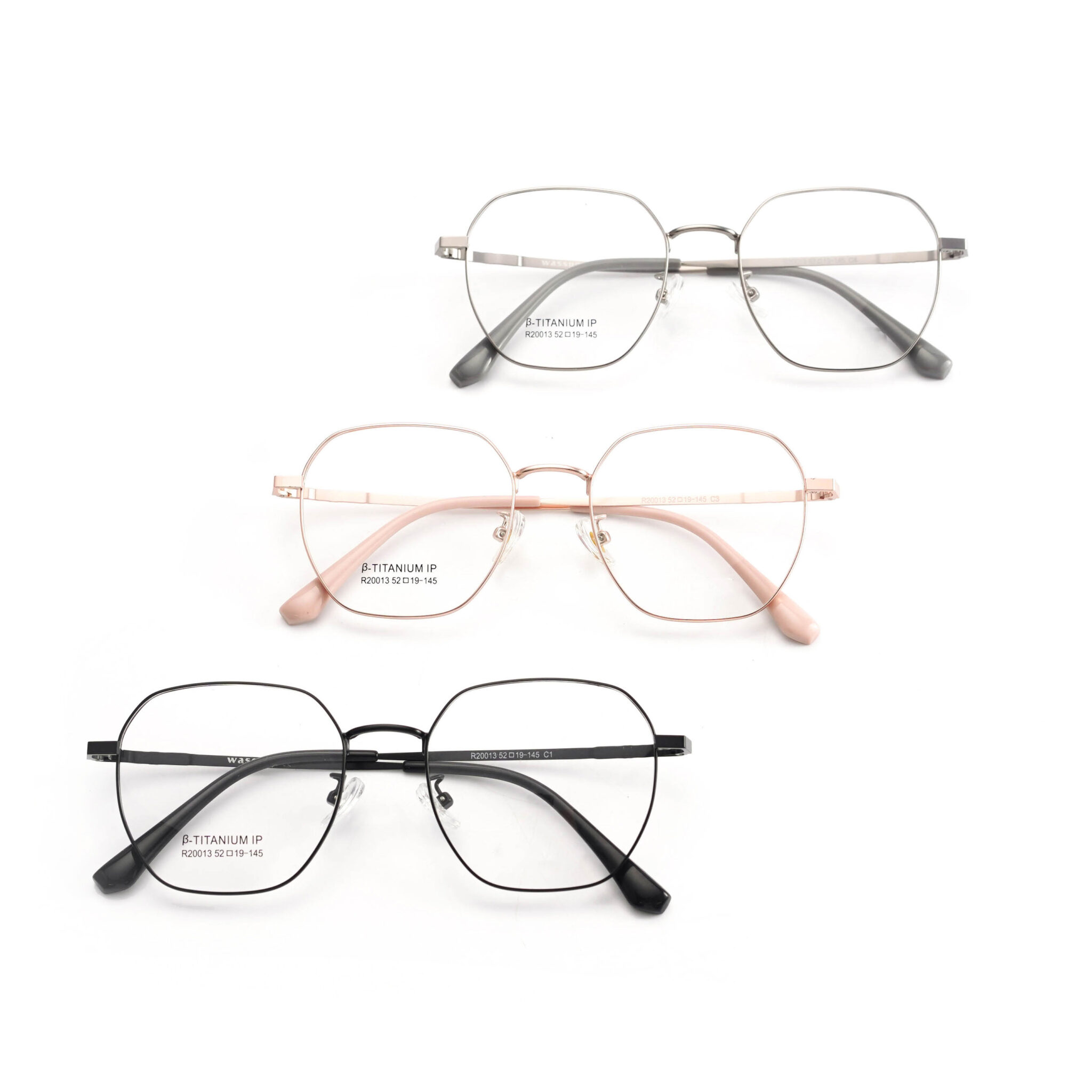 Kính đa giác LB Eyewear 20013 kính gọng kim loại giả cận nam nữ thời trang, chống tia UV phù họp mặt nhỏ