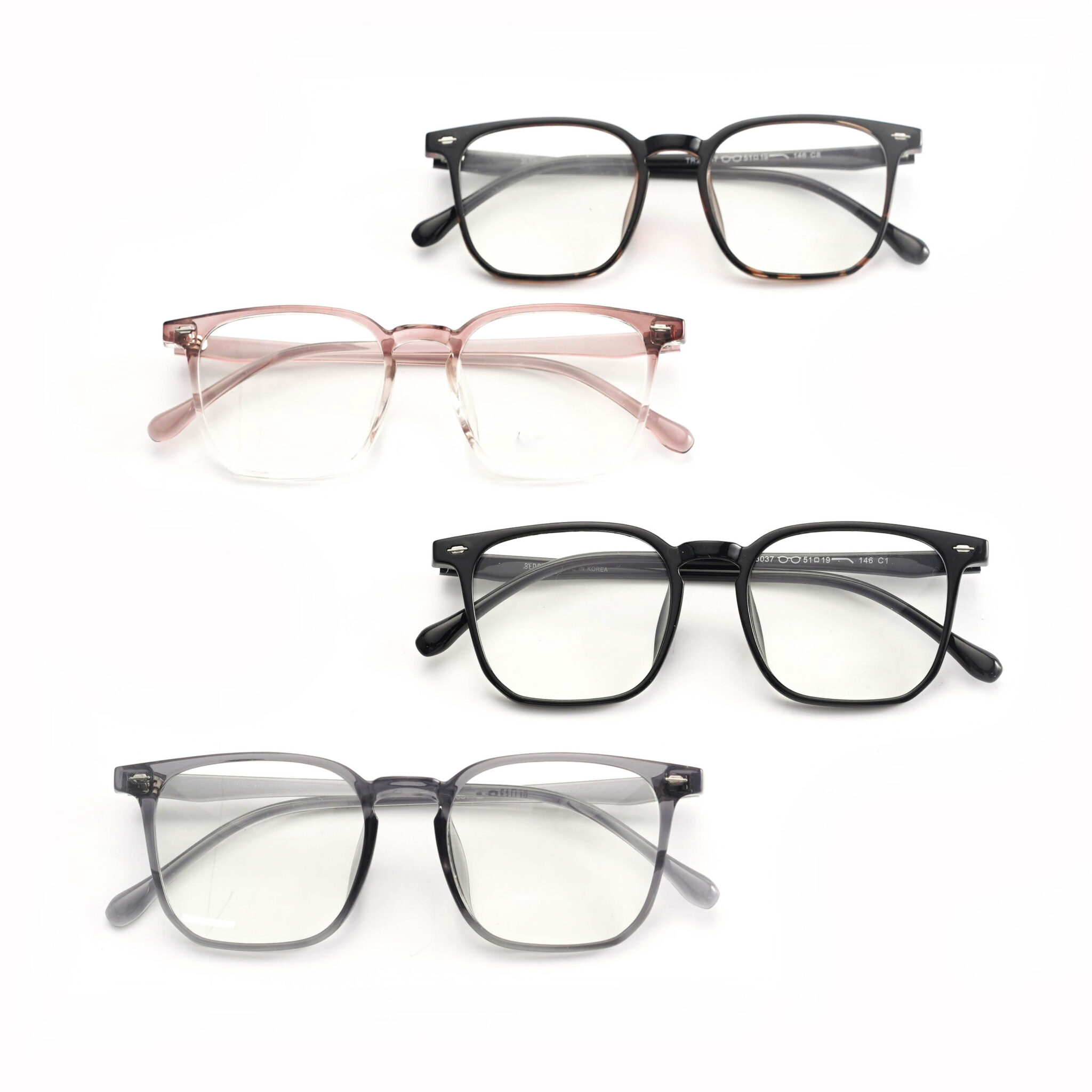 Kính vuông LB Eyewaer 23037 gọng kính nhựa chống tia UV thời trang nam nữ phù hợp khuôn mặt tròn, oval