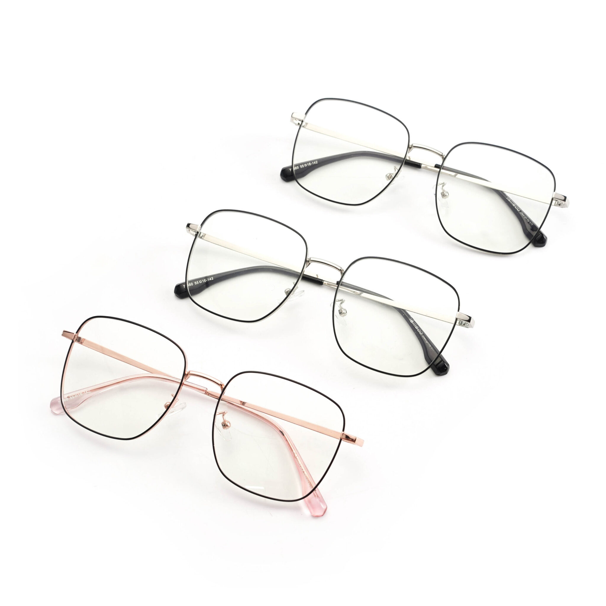 Gọng kính vuông LB Eyewear 72860 kính mắt nam nữ chất liệu kim loại chống tia UV thời trang cao cấp, dáng tôn khuôn mặt
