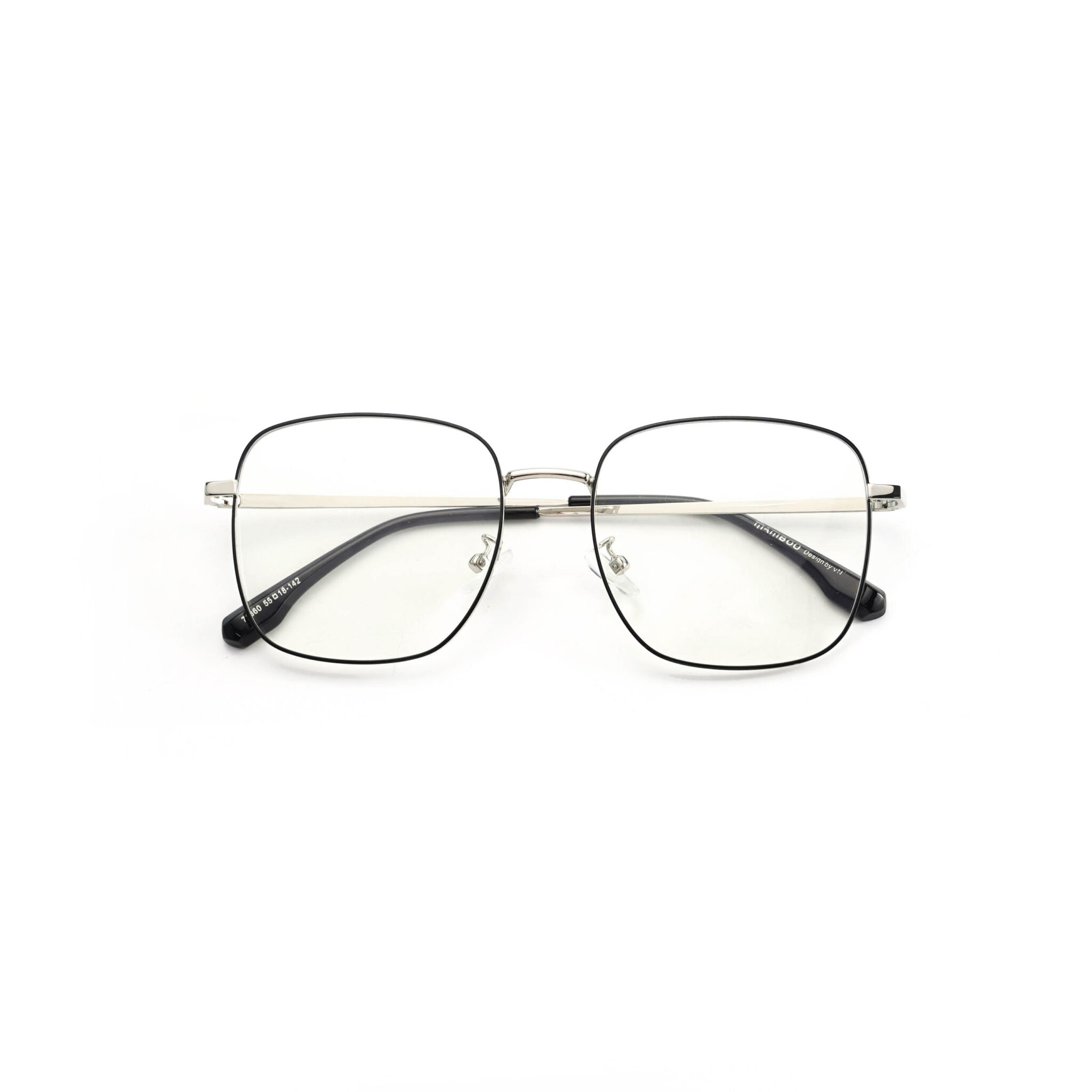 Gọng kính vuông LB Eyewear 72860 kính mắt nam nữ chất liệu kim loại chống tia UV thời trang cao cấp, dáng tôn khuôn mặt