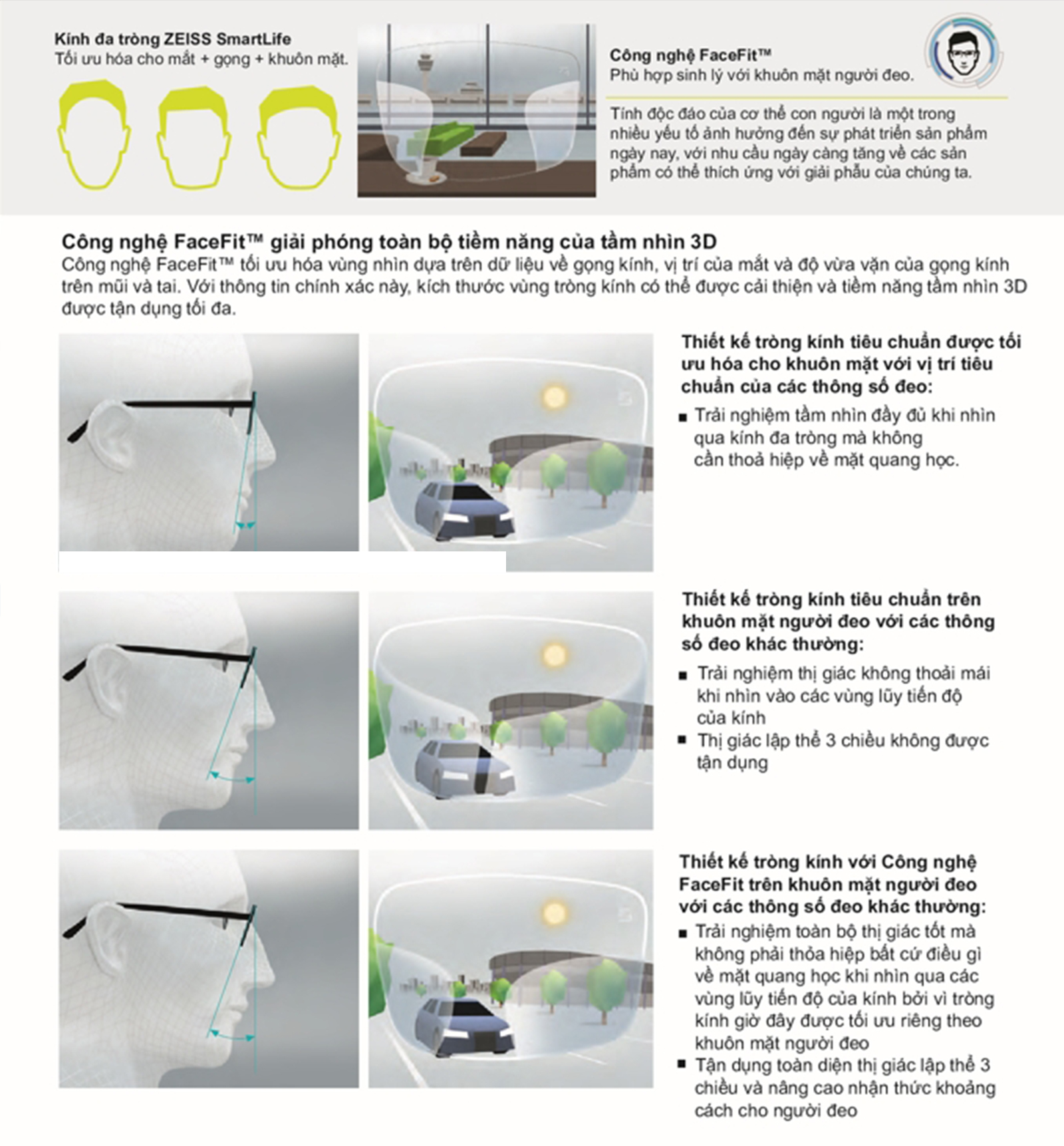 Tròng Kính Đa Tròng ZEISS Smartlife Plus Polarized 6 Màu DuraVision® Platinum UV, Sun