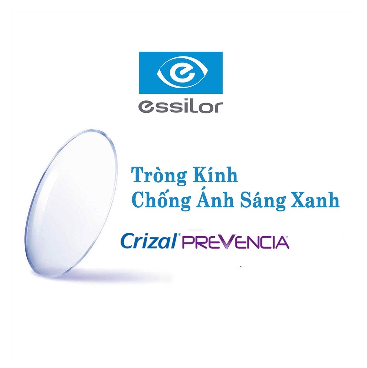 Tròng Kính Chống Ánh Sáng Xanh ESSILOR CRIZAL PREVENCIA