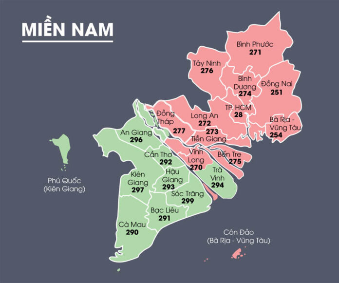 Mã vùng miền Nam Mã vùng miền Nam