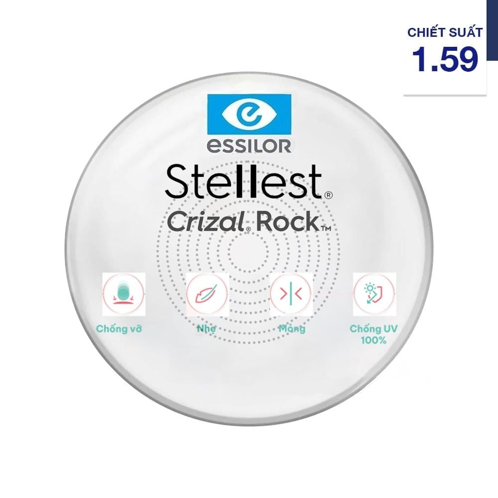 Tròng Kính Kiểm Soát Tiến Triển Cận Thị Essilor Stellest 1.59 Airwear