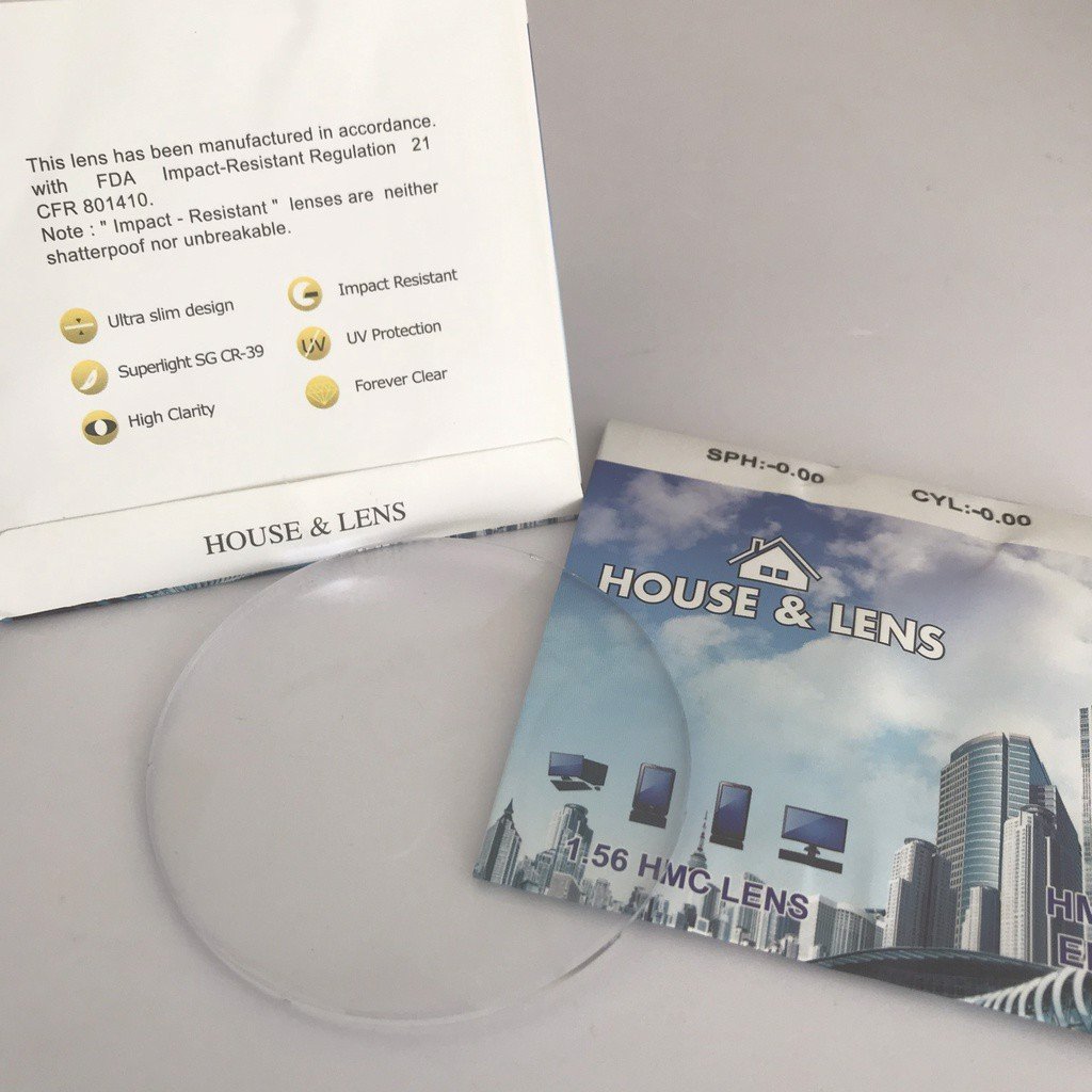Tròng chống tia UV400 House Lens – Hàn Quốc cho Mắt kính cận loạn LB Eyewear